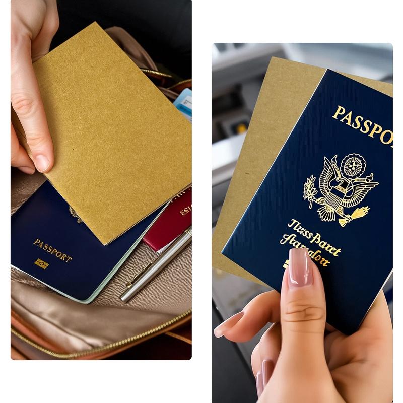 2 Pcs Portable Passport Notebook Set 📓 Pocket-Sized Travel Journal | 60 Pages Each with Card Slots, Elastic Band & Elastic Closure | Minimalist Small Notepad for Travel, Office & School