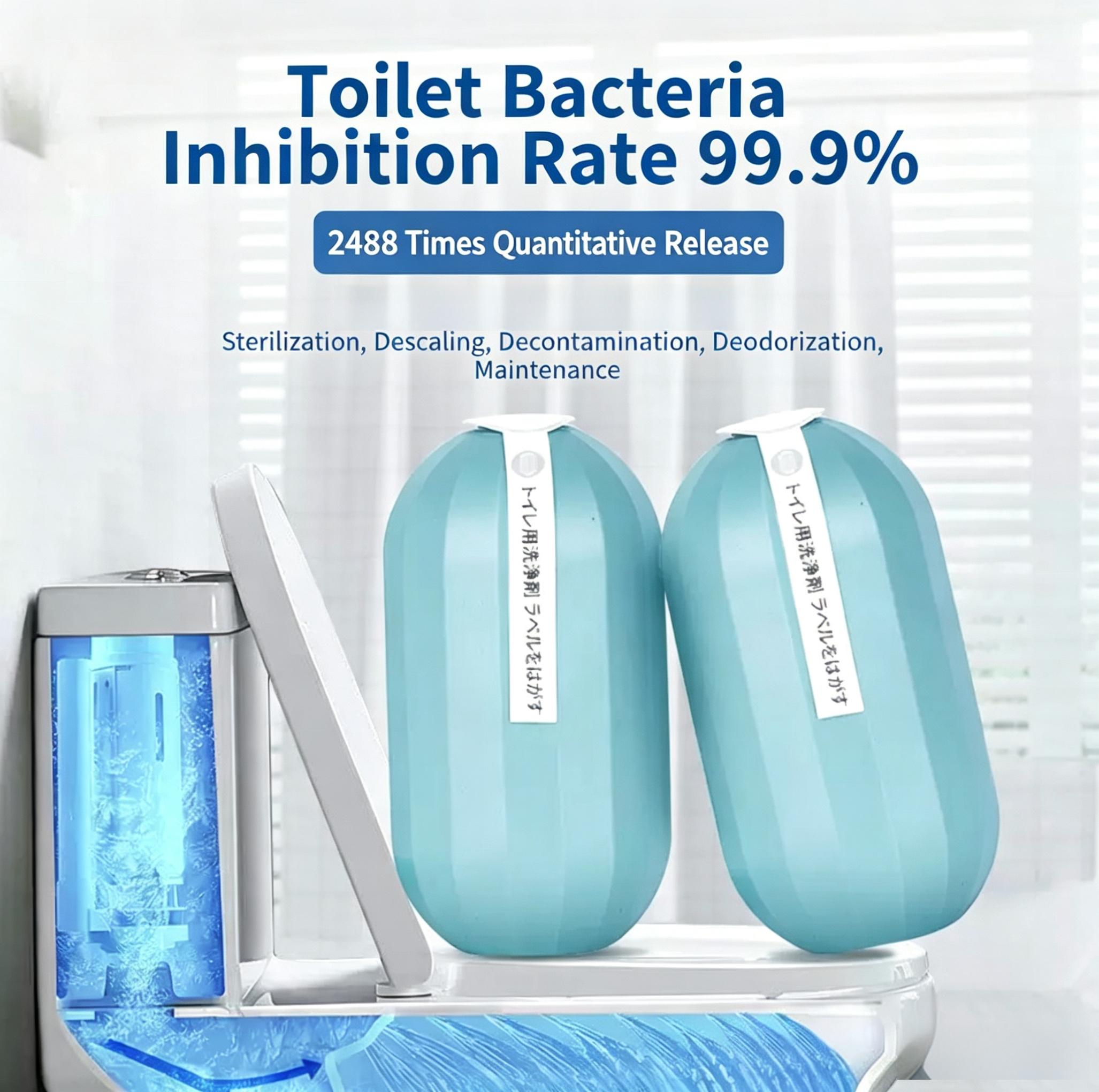 Blue Fresh Water Scented Household Toilet Odor Eliminator Cleaner, No Wiping Required, Liquid Form, Effective Smell Remover for Toilets