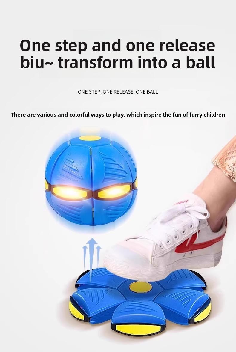 Dog toy - Self-amusement boredom relief elastic ball - Magic flying disc - Deformable ball - Footed ball - Educational toy - Outdoor sports ball