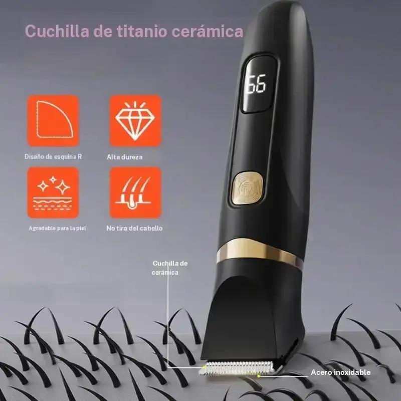 Intelligent electric body shaving device - for trimming underarm hair, groin area, private parts, suitable for both men and women - replaceable head