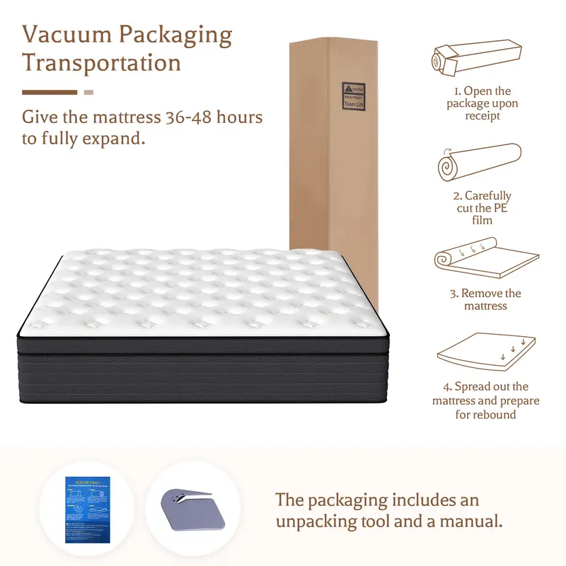 KORLOVY Hybrid Pocket Spring Mattress (12/14in) - Twin/Full/Queen Sizes, Medium Firm, Memory Foam, Pressure Relief, 500-600 lb Capacity, Anti-Allergic, Eco-Friendly, Ergonomic, Breathable Bed Mattress in a Box KORLOVY Hybrid Pocket Spring Mattress (12/14in) - Twin/Full/Queen Sizes, Medium Firm, Memory Foam, Pressure Relief, 500-600 lb Capacity, Anti-Allergic, Eco-Friendly, Ergonomic, Breathable Bed Mattress in a Box