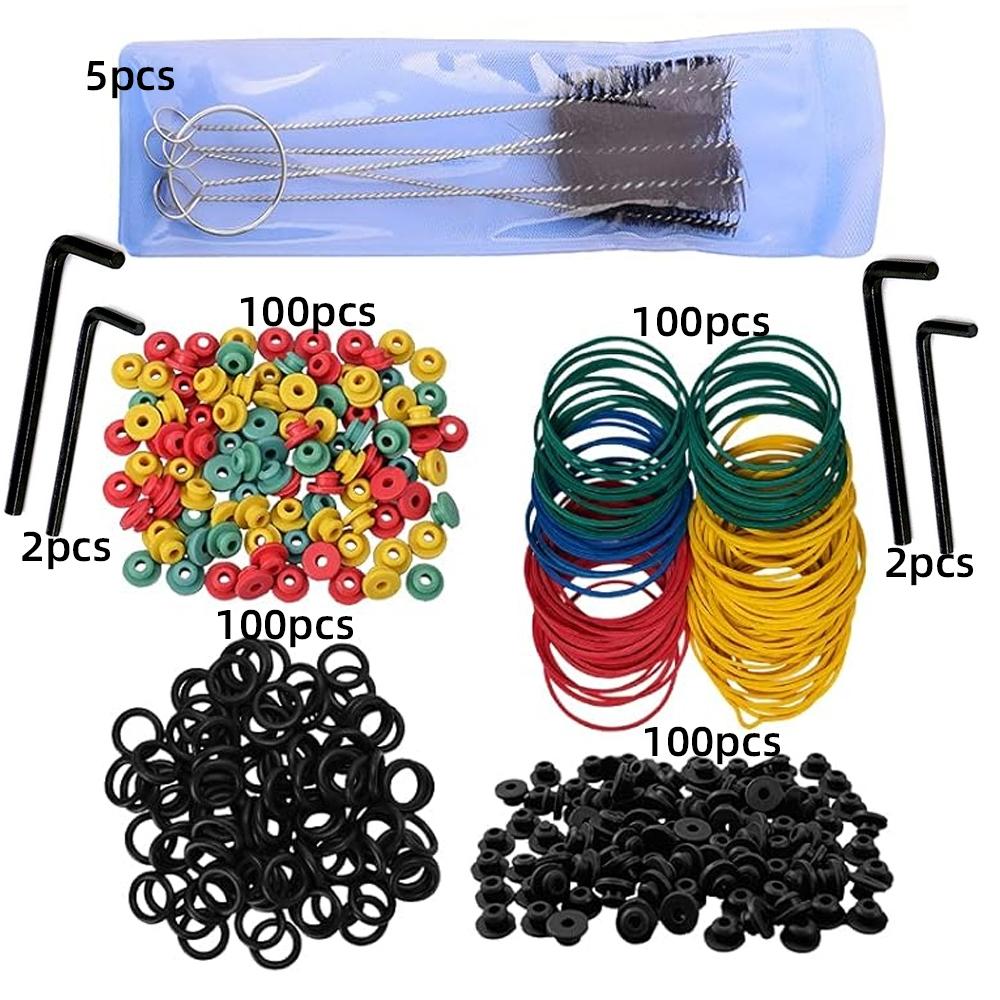 409pcs Tattoo Machine Accessories Set, Includes 100 Colorful Tattoo Bands, 100 Tattoo Rings, 100 Tattoo Decorations