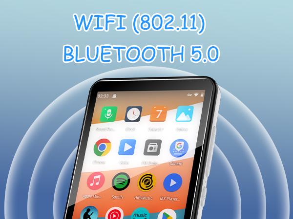 MP3 Player with Bluetooth and WiFi, 144GB Storage & Android OS, 4" Touch Screen, FM Radio, Kids MP3 & MP4 Player with Spotify, Amazon Music, and Google Play Store, DGTenk Portable Media Player MP3 Player with Bluetooth and WiFi, 144GB Storage & Android OS, 4" Touch Screen, FM Radio, Kids MP3 & MP4 Player with Spotify, Amazon Music, and Google Play Store, DGTenk Portable Media Player