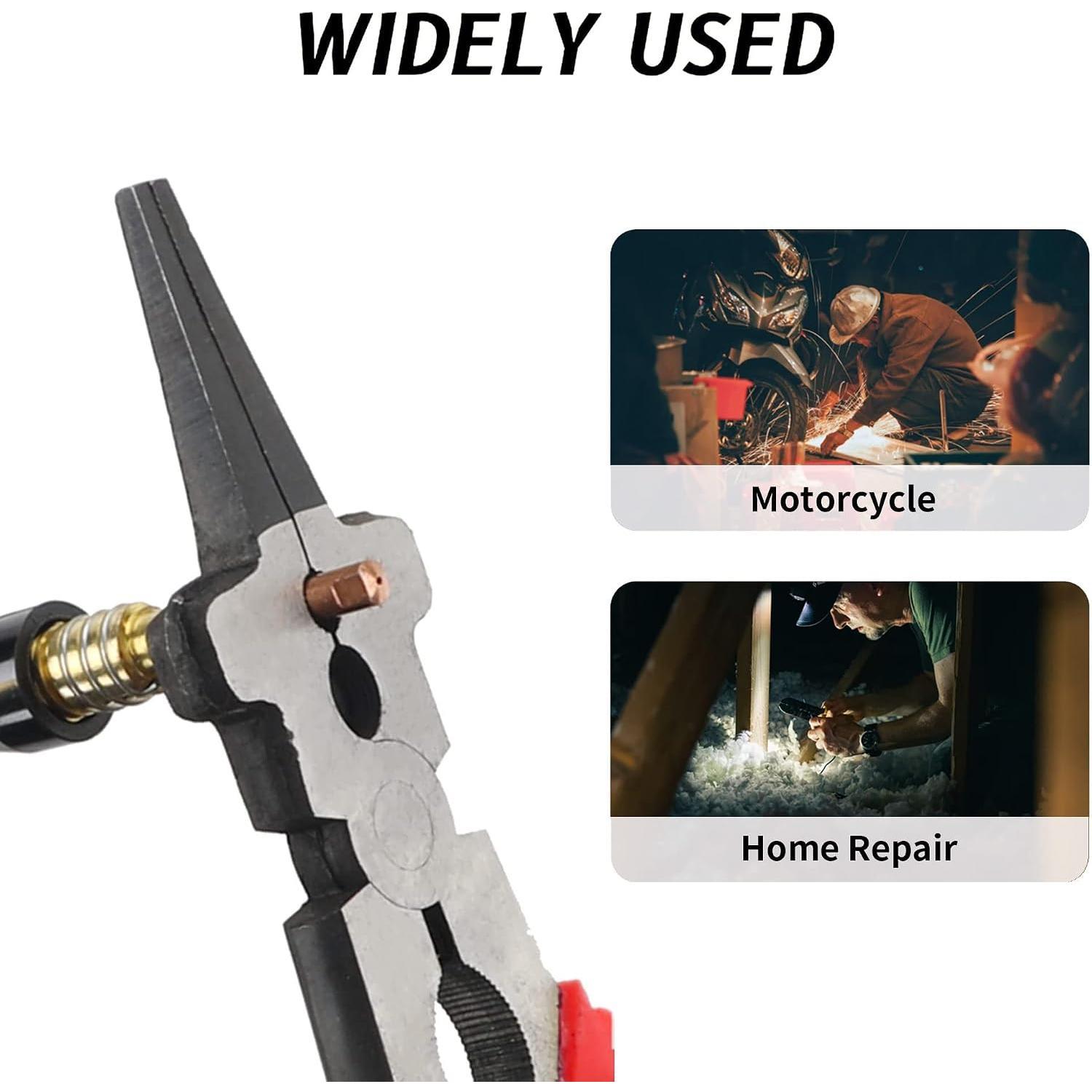 8" (43mm) Multi-Function Carbon Steel MIG Welding Pliers, Insulated Grip Handle, for Welding, Wire & Splatter Removal