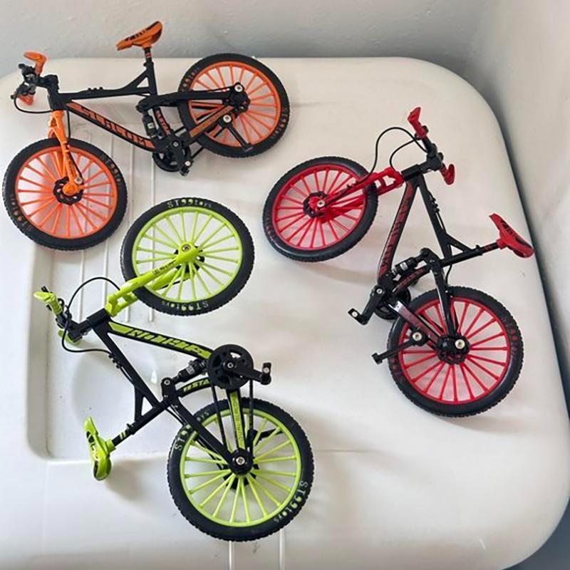 1:10 Mini Finger Bicycle Model, Alloy Simulation Mountain Racing Bike, Collectible Toys for Boys Kids