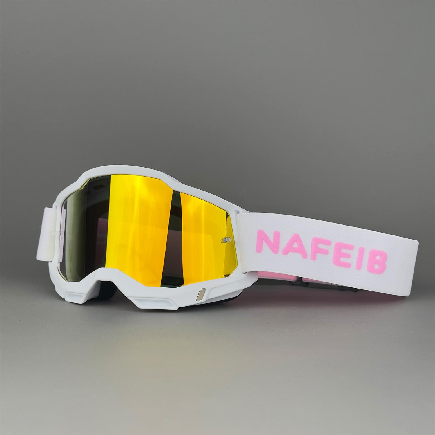 NAFIEB High-Performance OTG Goggles: Compatible with Prescription Glasses, Scratch/Dust Resistant, Airflow System, Secure, Adjustable. For Riding, Skiing. Ideal Holiday Gift.