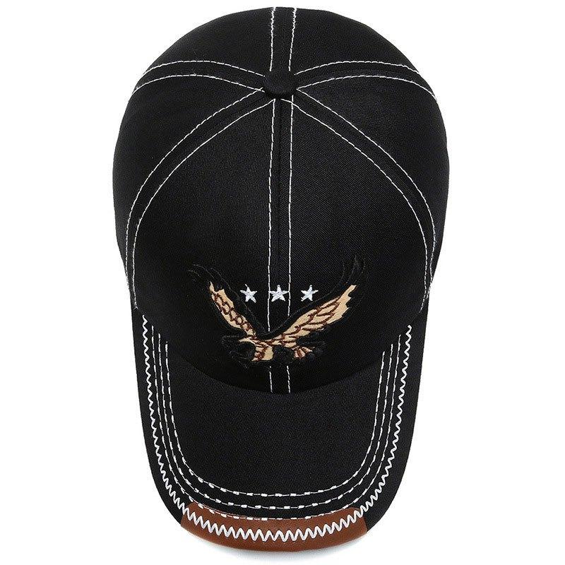 Eagle Embroidered Baseball Cap Fitted Snapback Hats for Men and Women, Trendy Streetwear Breathable Casual Outdoor Hat, Embroidered Caps
