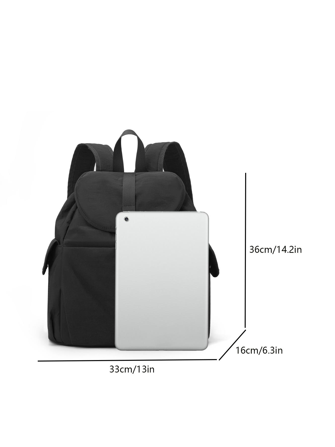 Large capacity backpack, solid color and clean color backpack buckle, fashionable and versatile, casual and simple, suitable for students to go to school, campus, commuting, shopping, men's and women's backpacks, Multifunction Backpack