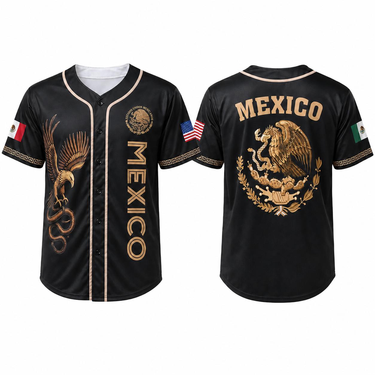 Mexico Jersey - Vintage Mexican Style Breathable Athletic Top, Green White Red Button-Up Casual Sports Jersey, Men's Summer Throwback Sportswear Gift Mexico Jersey - Vintage Mexican Style Breathable Athletic Top, Green White Red Button-Up Casual Sports Jersey, Men's Summer Throwback Sportswear Gift
