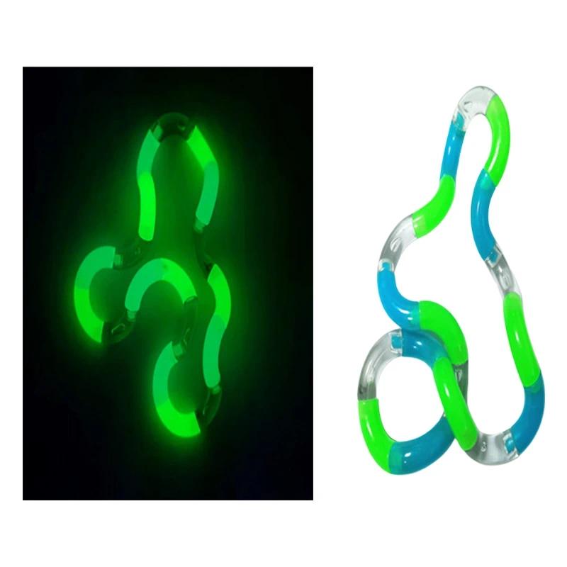 Deformable Rope Fidget Toy Deformation Rope Knot Pressure Stress Relief Toys Rrainbow Color Anti Stress Deformable Rope Best Toy