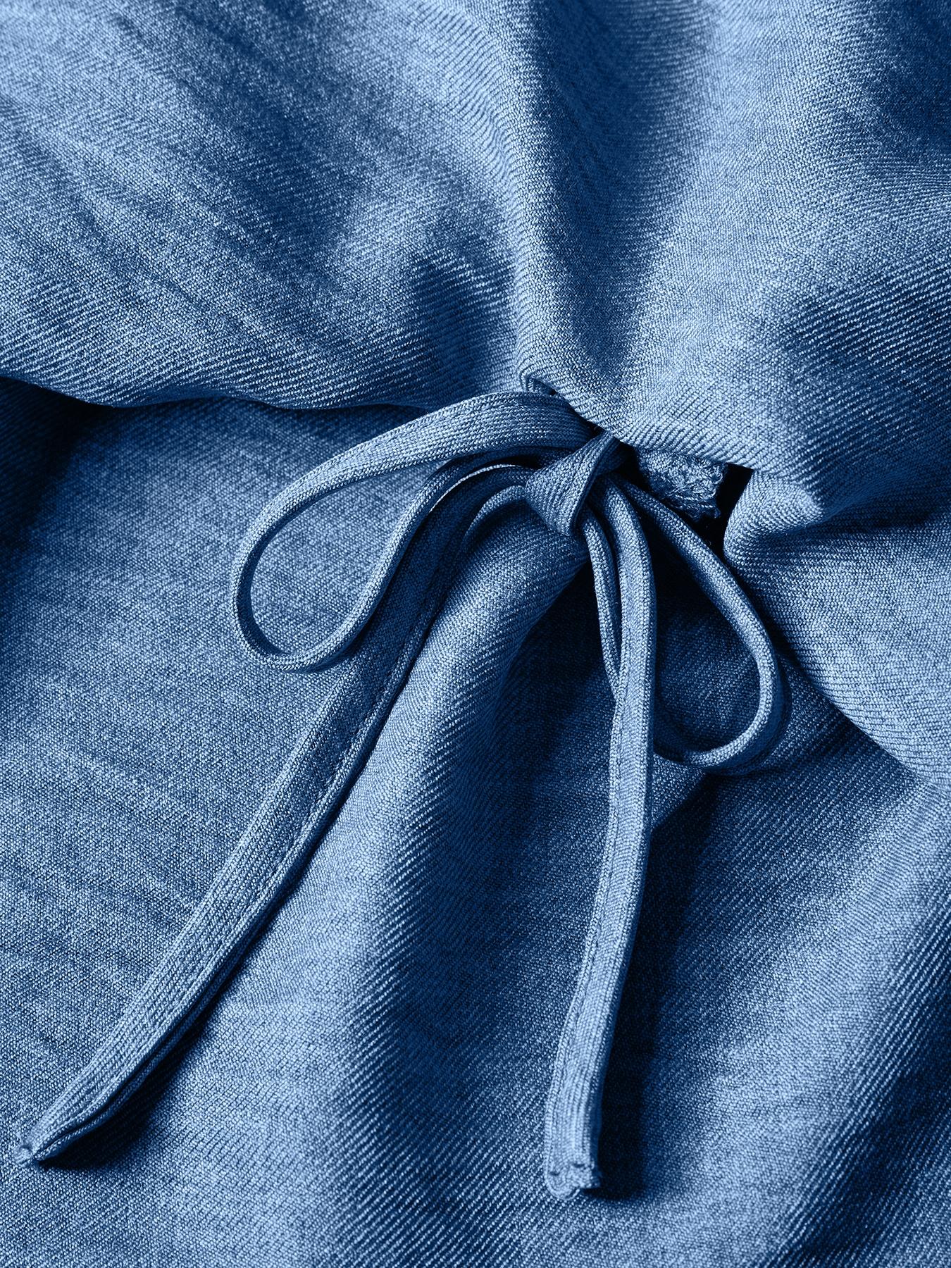 Women's Casual Fall Shirt Blouse, Plain Long Sleeve Asymmetrical Hem Top, Fitted Woven Fabric, Ideal for Daily Wear & Commuting