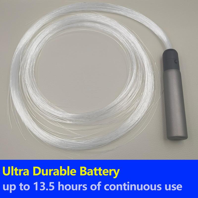 LED 7-color fiber optic whip, approx. 180 cm/70 inches, 360° rotation, USB rechargeable optical pixel whip, 3 light effects, for dance, party, gift, prom, carnival, holiday party, EDM party, Halloween decorations with light whip