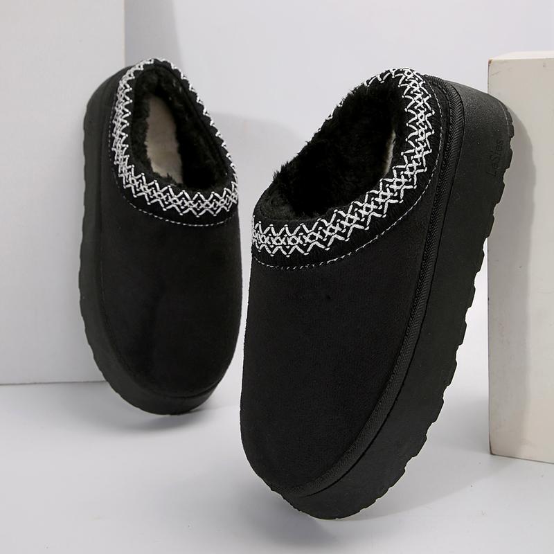 Women's Slippers with Cozy and Durable - Outdoor Non-Slip Comfort with Thick Flat Soles and Platform Snow Boots Perfect for Winter