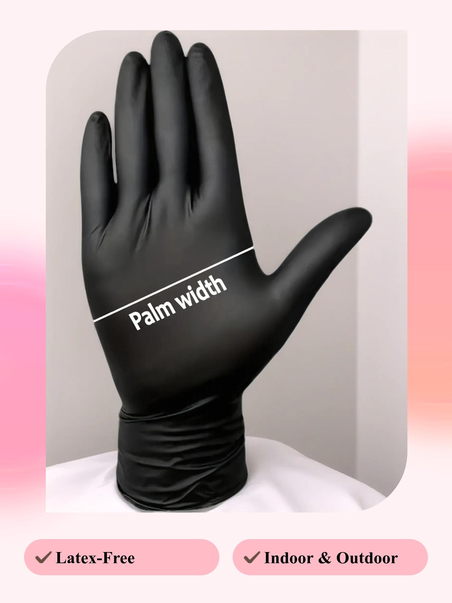 50/100pcs Black PVC Gloves - Disposable Thickened Gloves, Suitable for Kitchen, Dishwashing, Home Cleaning, Handheld, Latex Free, Suitable for Indoor and Outdoor Use, Kitchen Cleaning Gloves