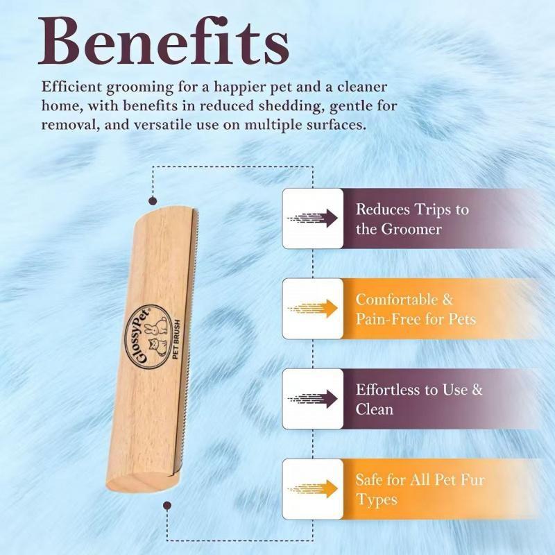 Dog grooming brush (L), pet grooming brush, dog brush, cat brush - a grooming tool suitable for both short-haired and long-haired dogs, dog comb, cat comb, efficient grooming tool.