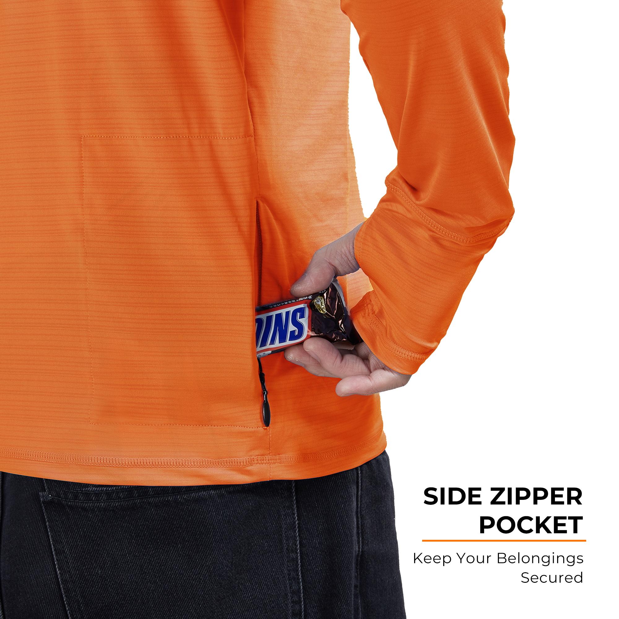 【RODEEL】930 Full Zip Sun Hoodie Shirts w/ Thumbhole Men UPF 50+ UV Protection Long Sleeve Lightweight Quick Dry Moisture Wicking Breathable Cooling Athletic Activewear for Outdoor Sports Hiking Camping Fishing Construction, Holiday Gift