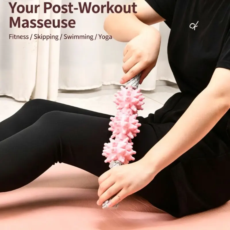Wolf Tooth Roller Massage Stick, Deep Fascia Relaxation, Post-Workout Leg Roll, Shoulder Neck Back Relief, Portable Design, Yoga Fitness, Muscle Roller Stick