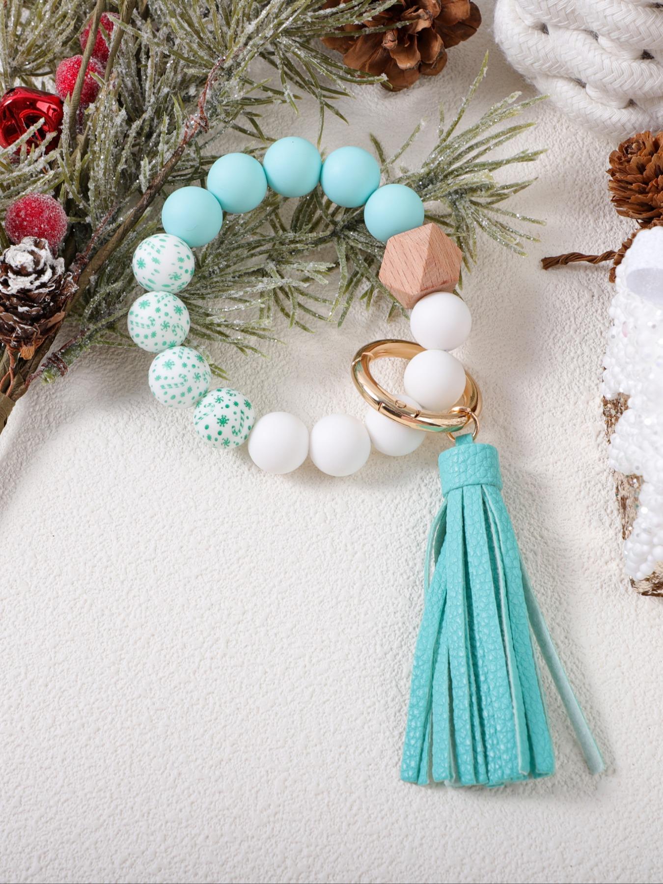 Christmas Theme Card Holder Keychain, Santa Claus Snowman Reindeer Design, Button Closure, Easy Storage, Gift for Friends and Family, Keychain Kawaii