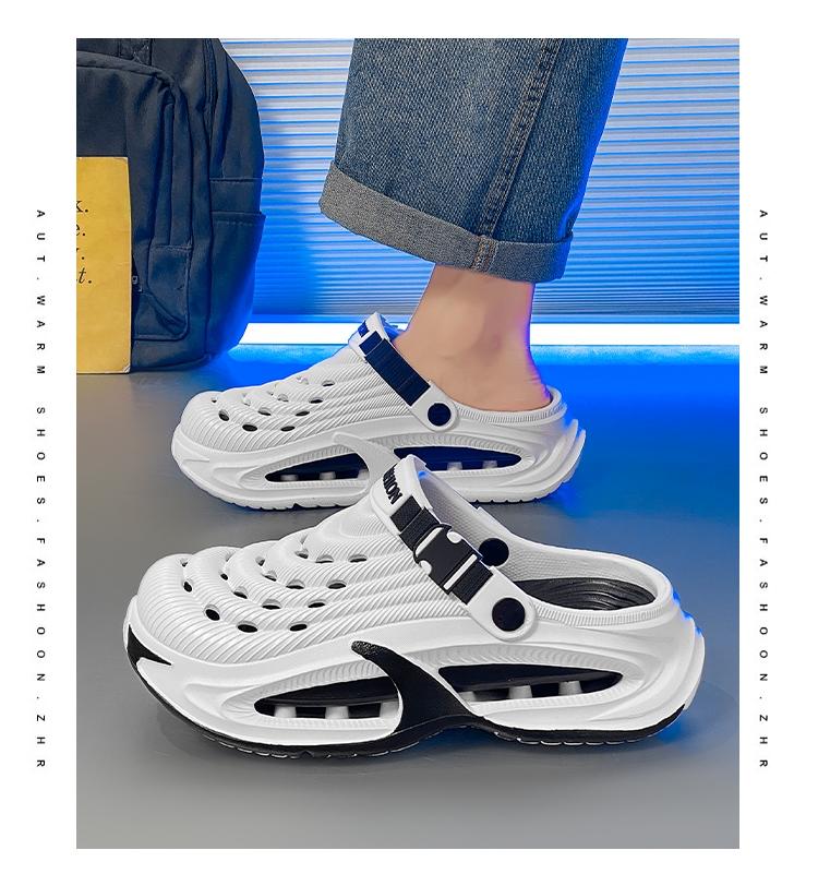 3 Color Functional Hole Slippers, Thick Sole Breathable One-Step, Fashion Woven Strap, Unisex Outdoor Casual Cool Sandals