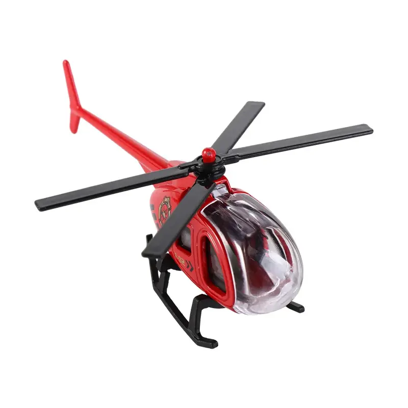 Alloy Metal Helicopter Model Toy - 1Pcs 8.7x3.6x2.6cm 100% Brand New Simulation Flying Toy with Sound and Light, No Remote, No Battery Needed, Unisex Kids Gift for Ages 5+, Helicopter Model Toys
