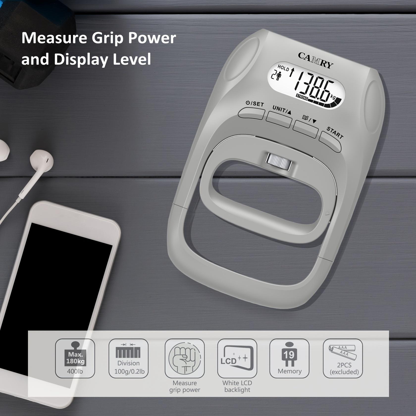 1pc Camry Digital Hand Dynamometer for Measuring Grip Strength, an Electronic Handheld Device with a Backlit LCD, Suitable for Sports, Educational Institutions, And Home Use, with a Capacity of 400Lbs/180Kg, No Batteries Required.