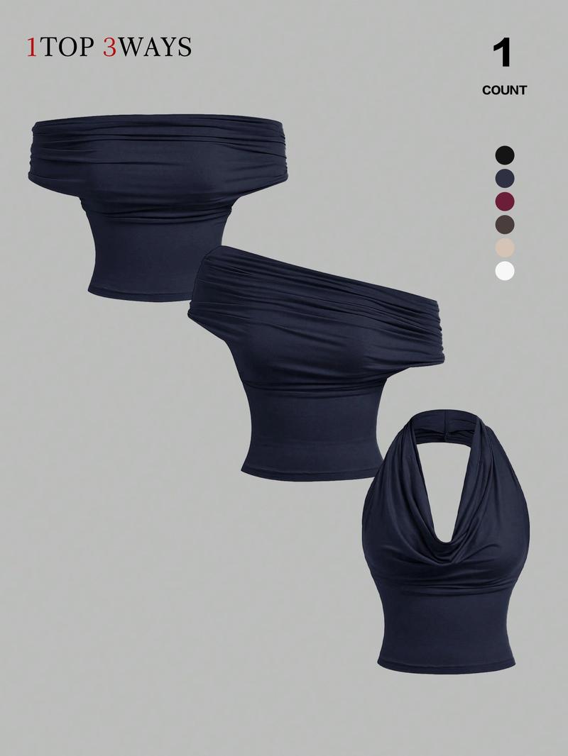 Women's Three-Way Convertible Vest Top, Slim Fit Design, Ideal for Daily Wear & Stylish, Perfect for Trendy Looks