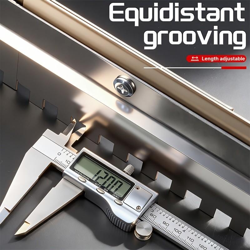 600/800 Type Straight Slot Grout Scraper, Tile Laying Tool, Adjustable 300-600mm, 12mm Square Tooth Spatula, Thick Stainless Steel