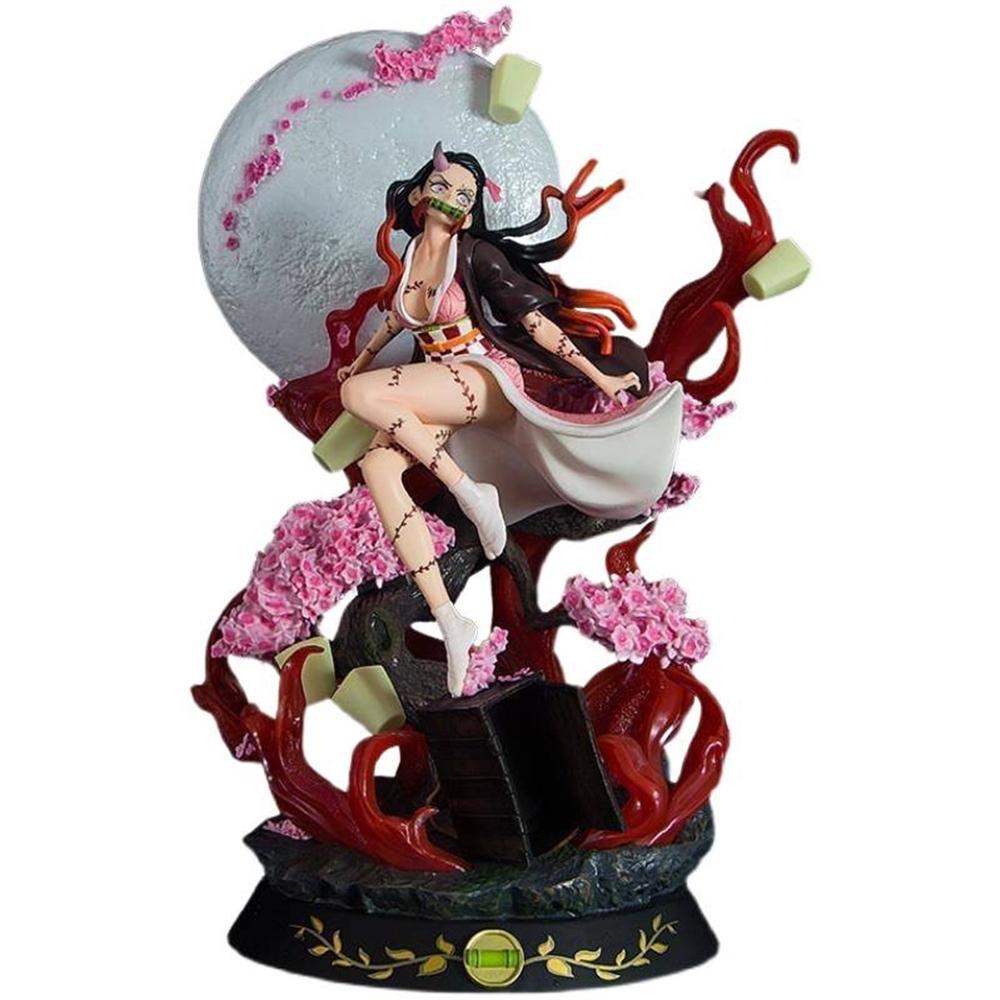 One Piece Demon Slayer Kimetsu no Yaiba Nezuko Kamado Figure, The Ultimate Anime Collectible，Nezuko Kamado Blood Demon Art Statue, Desktop Statue! Best Gift for Demon Slayer Lovers，Perfect Desk Decor for Otakus