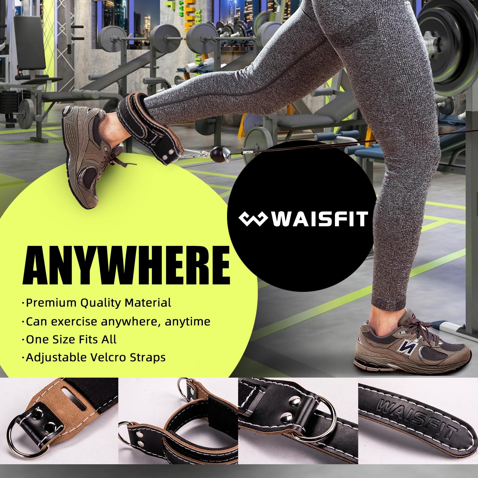 Ankle Straps for Fitness Equipment, Pair of Ankle Braces for Leg Exercises, Ideal for Kickboxing, Butt Training, Stretching, Bicep Curls