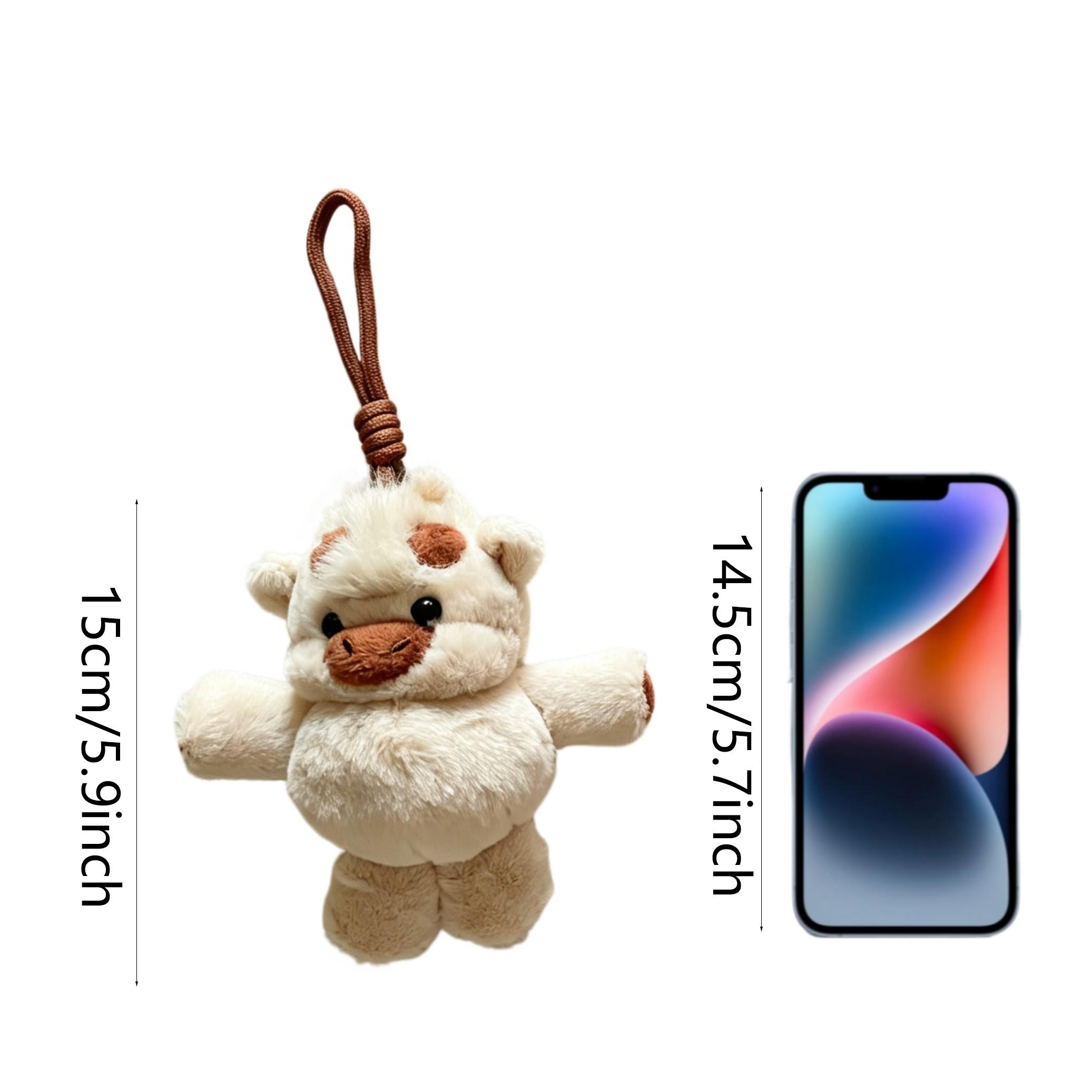 1PC High Altitude Running Bull Plush Doll Pendant, 15cm Running Bull - Bag Decoration Doll, Gift for Friends, Bag Accessories Charms