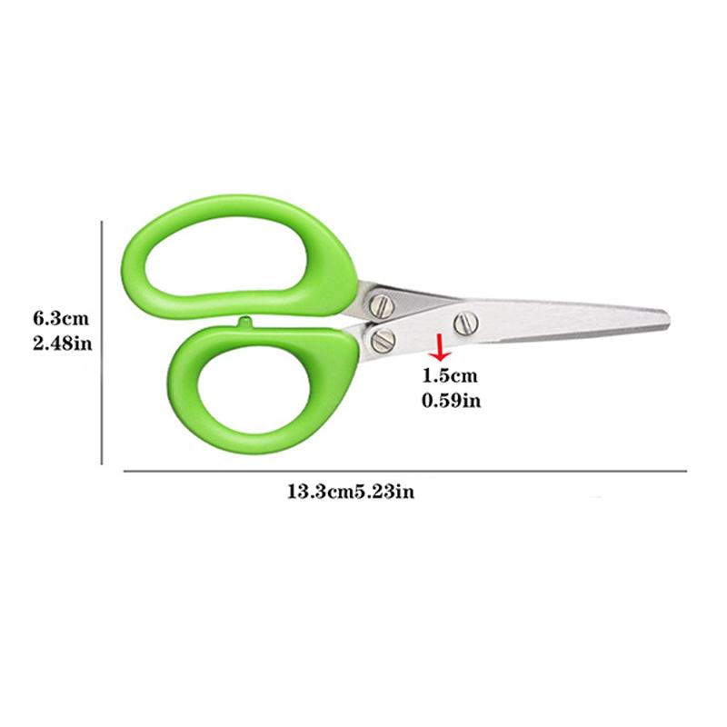 Stainless Steel Five-Layer Multi-Functional Spice Kitchen Scissors, Kitchen Shears, Durable Stainless Steel Design, Ideal for Cooking & Food Prep