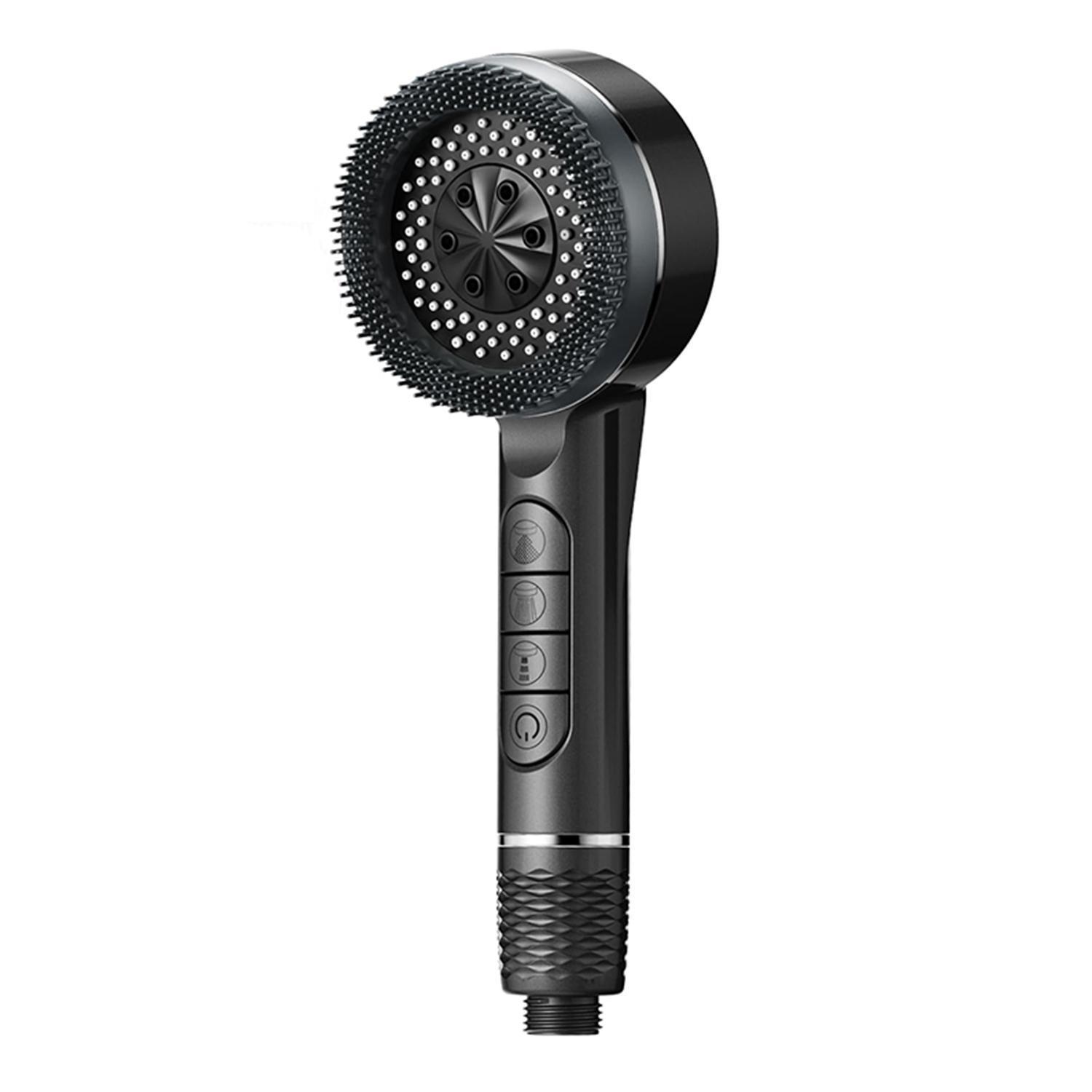 Shower Head Set: 3-Piece Kit with 4 Modes Handheld Shower, Soft Hose, No-Drill Shower Holder, Modern Bathroom Shower Equipment