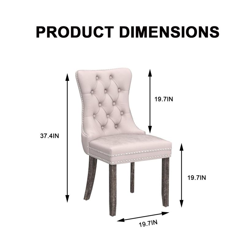 Velvet Dining Chairs Set of 2/4/6, Tall Back Side Chair, Modern Upholstered High-end Tufted Side Chair,Solid Wood Legs,For Kitchen and Dining Room dinning chair