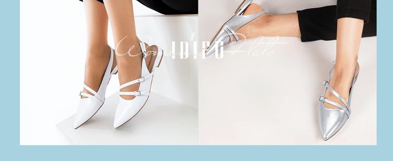 IDIFU Trending Sandals, Women's Flat Shoes Pointed Toe Strappy Slingback Ballet Flats Wedding Office Work Bridal Formal Dress Shoes for Women Dressy Comfortable Cute Trendy Ladies Flats