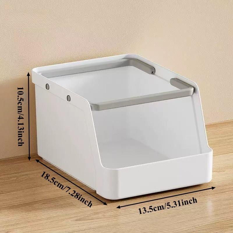 Multifunctional Plastic Storage Box, Space Saving, Ideal for Kitchen, Bathroom, Food Storage, Countertop, Cabinet Underneath, Easy Assembly