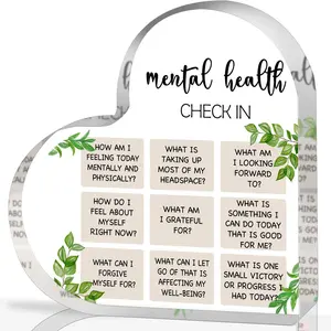 Psychotherapy Office Art Decor, School Therapist Painting Acrylic Heart Gift Psychologist Office Psych Quotes Decorations for Counselor Office Decor, Room Decor, Therapy Anxiety, Counselling Anxiety CBT Counselor