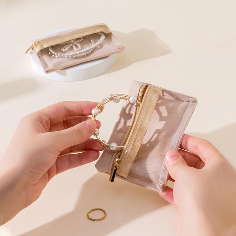 Portable Jewelry Storage Bag, Jewelry Organizer, Jewelry Box, Travel Jewelry Storage Bag, Home Organizer for Earrings, Necklace, Ring, Bracelet, Accessories Box, Multi Compartment Design