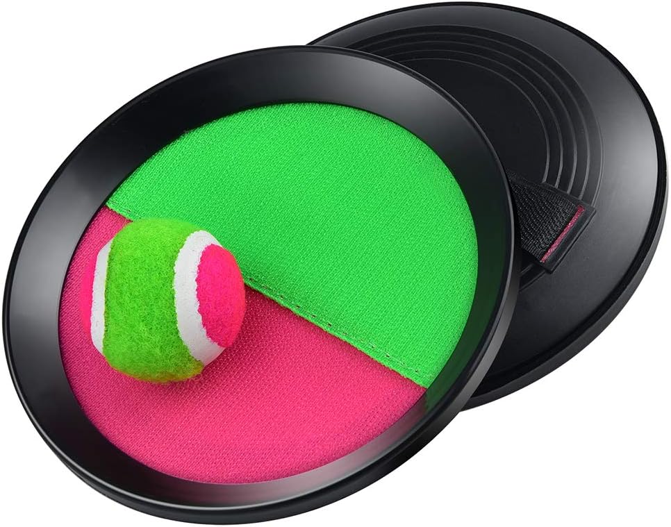 4 Sets Paddle Catch Ball and Toss Game 15.5cm Velcro Catch Ball Set for Sport with a Bag