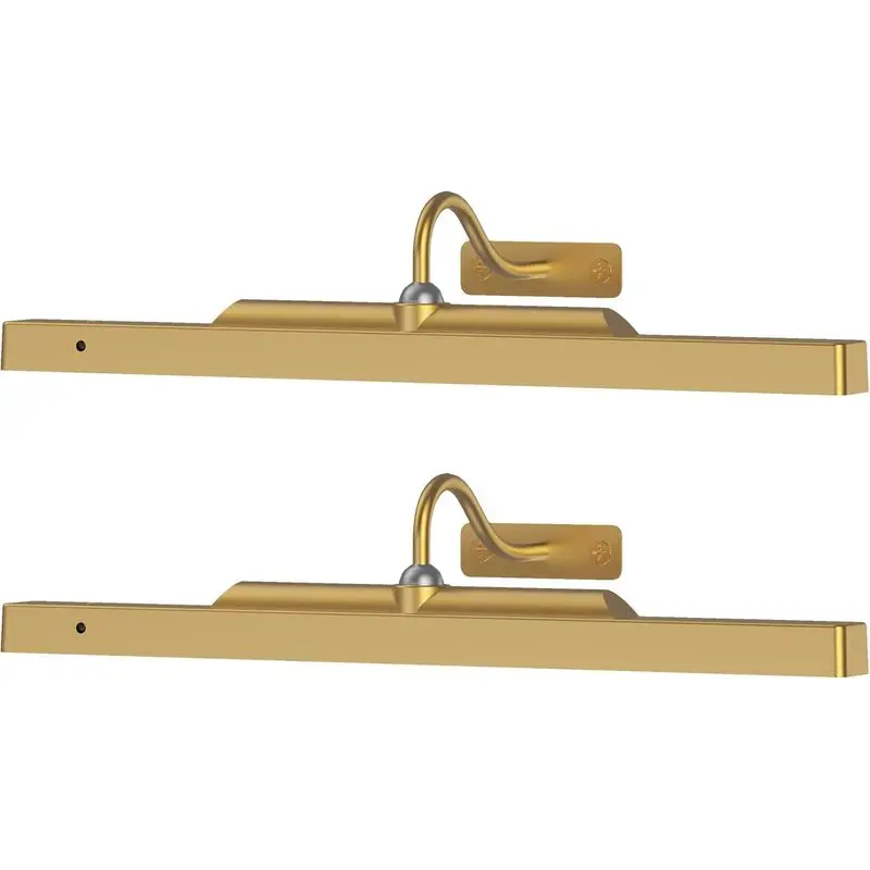 2 Pack Wireless Picture Lights, 16 Inch Rechargeable Battery Operated Wall Sconces with 5000mAh Battery, Cordless Gallery Lights for Artwork, Paintings, Portraits and Dartboards, Antique Gold