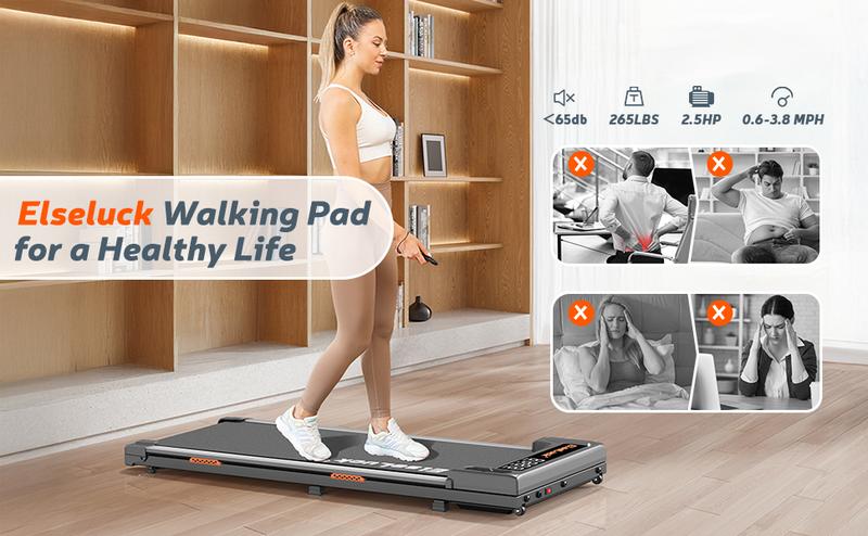 Walking Pad, Under Desk Treadmill for Home Office, 2 in 1 Portable Walking Treadmill with Remote Control, Walking Jogging Machine in LED Display