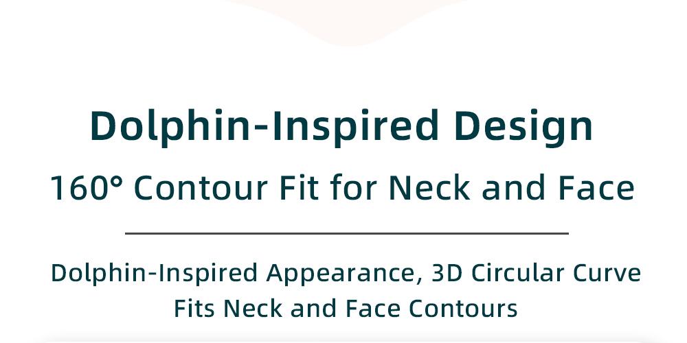 LixZyvo 7-Color LED Beauty Device with Advanced Beauty Technology & Soothing Thermal Care, Dolphin-Inspired Face & Neck Massager, Vibration Massage, Smart Skin-Touch Sensor