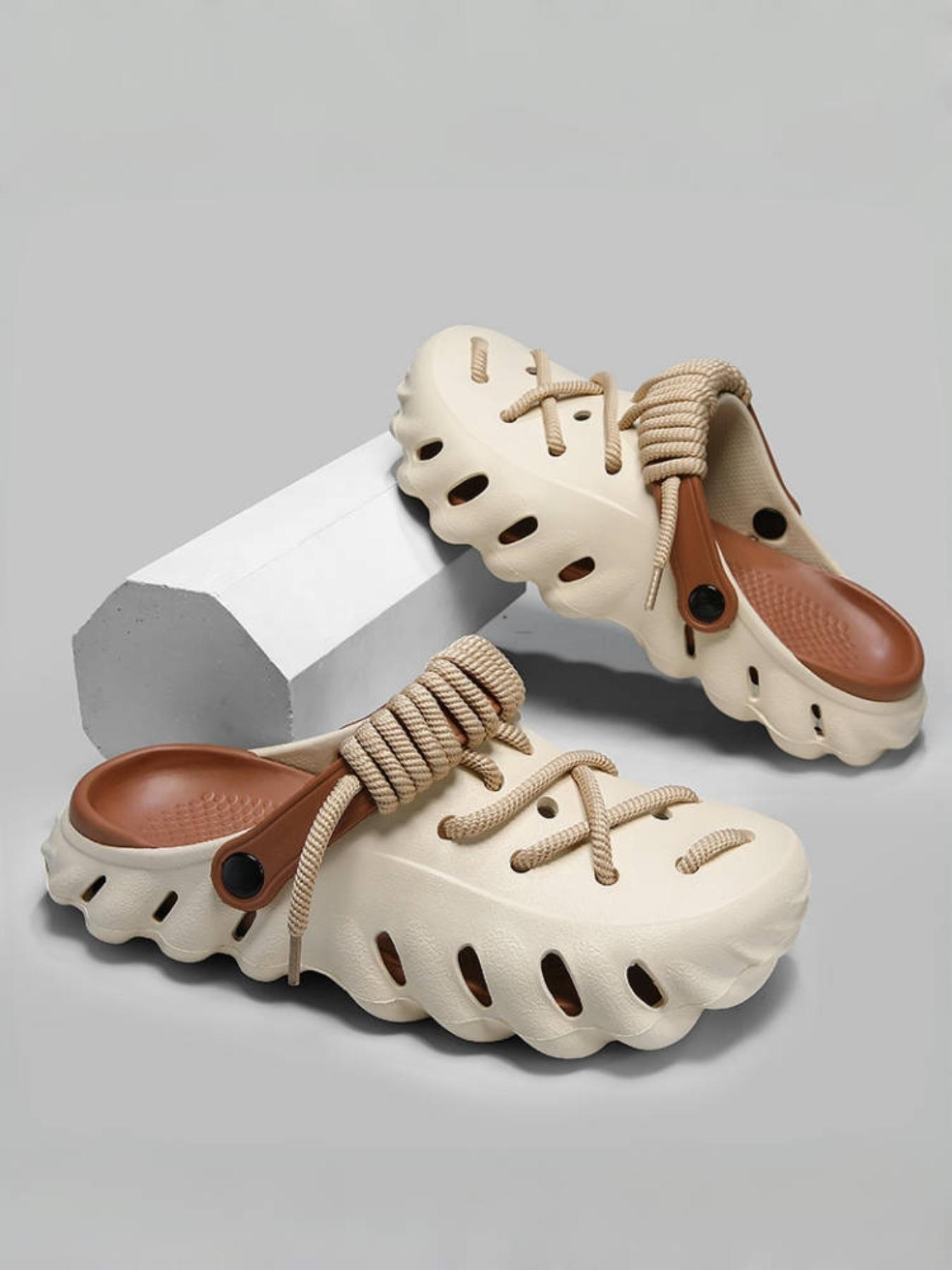 Unisex Sporty Minimalist Slip on Sandals, Casual Comfortable Breathable Beach Water Sandals, Soft Non-slip Sports Sandals for Indoor & Outdoor Wear