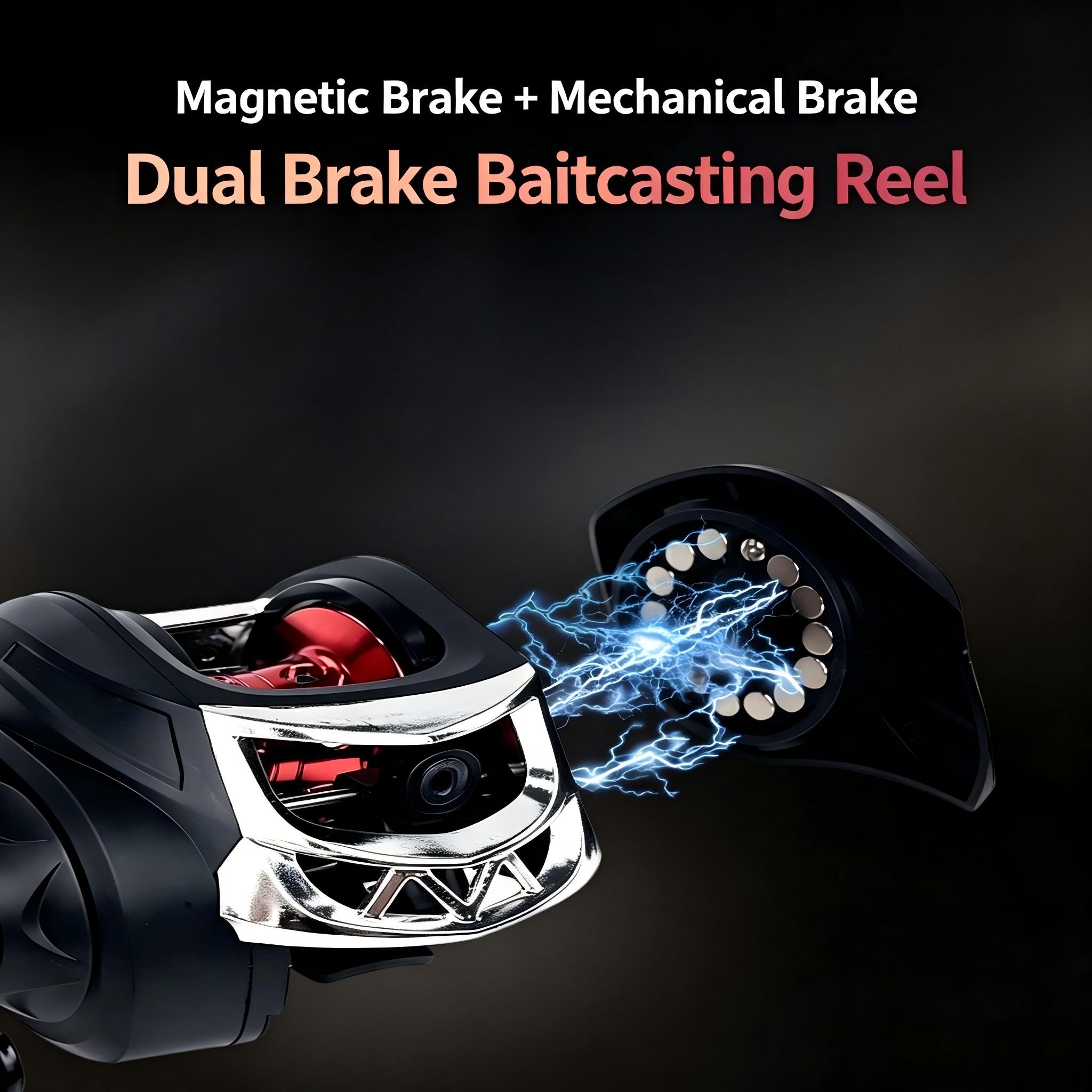 Double Brake Water Drop Reel, Anti-Explosion Line, 7.2 Gear Ratio, Long Cast Lure Reel, Left/right Hand Option, Beginner Lure Fishing Reel, Metal Line Cup, Tackle Supplies