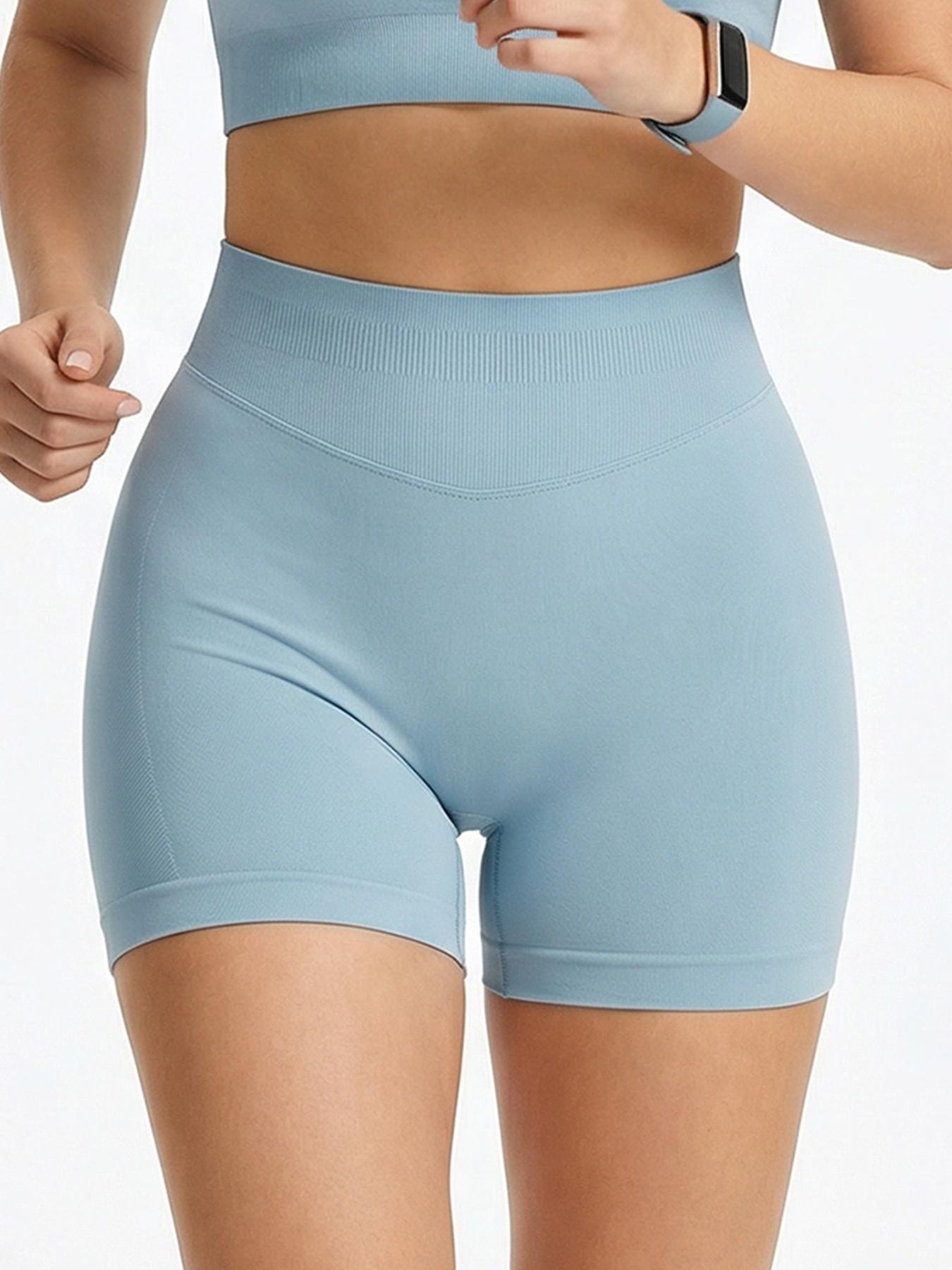 Women's Comfortable Seamless Shorts, Tummy Control Anti-Irritation Design, Casual Daily Sports Fitness Wear, All Seasons