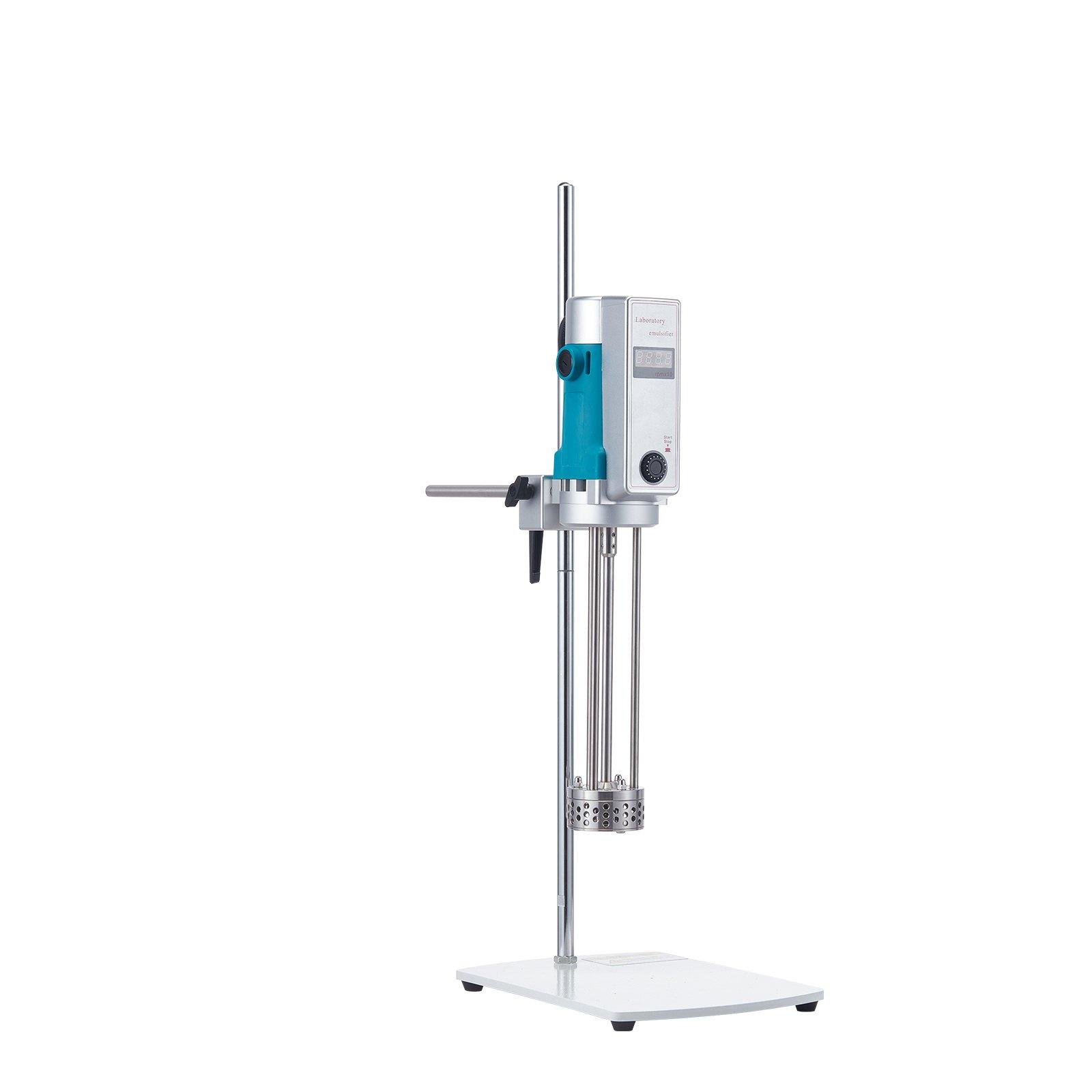 VEVOR 500W Stainless Steel Lab High-Shear Mixer, 200-11000 RPM Adjustable Speed High-Speed Dispersing Homogenizer, Digital Display Emulsify Blend Machine for Cosmetics, Food Industries, High Shear Mix