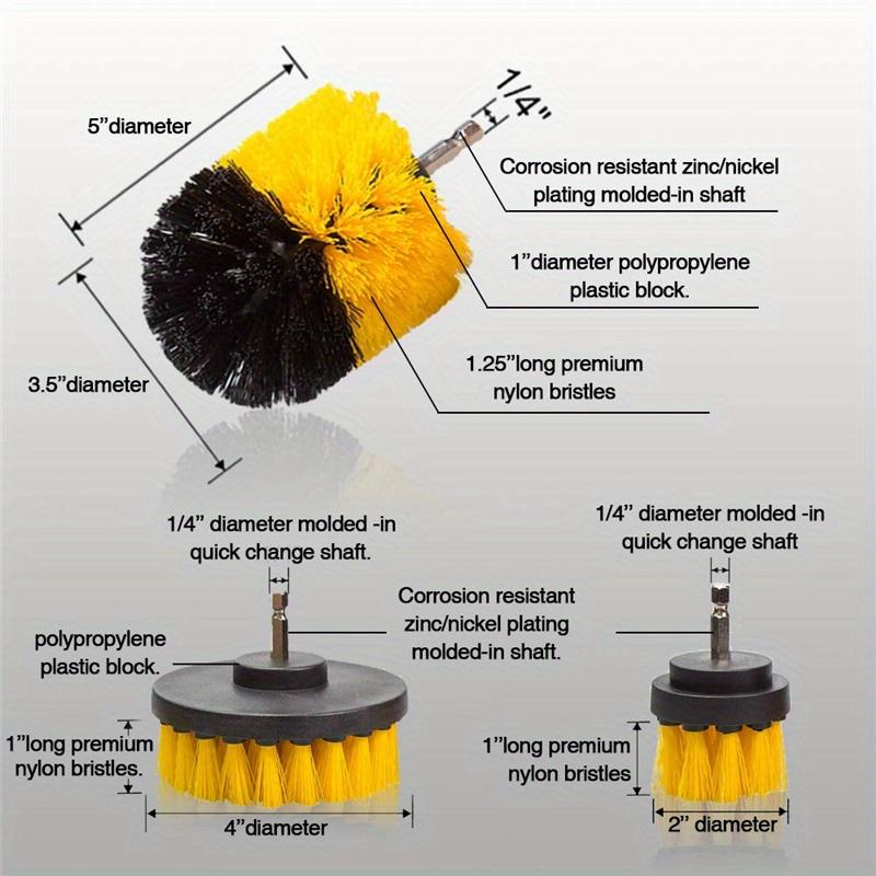 1/3Pcs/Set Electric Scrubber Brush Drill Brush Kit Plastic Round Cleaning Brush For Carpet Glass Car Tires Nylon Brushes