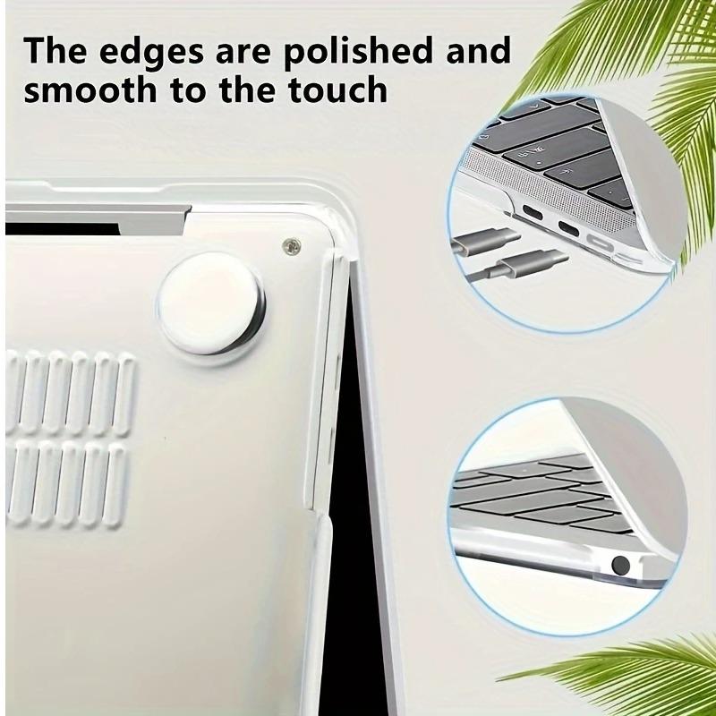 Premium laptop cases for MacBook Pro and Air models, high-grade hard protective shell - crystal clear, scratch-resistant, durable, and easy to install (1 cover + 1 base).