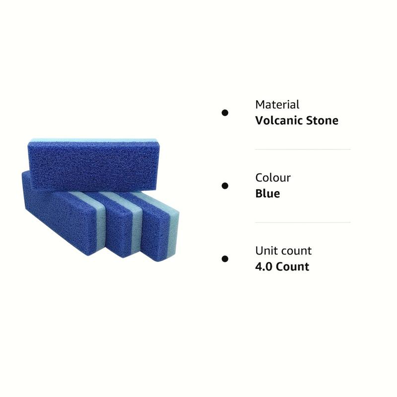 4 Pcs Foot Pumice Stones and Scrubbers, Durable Exfoliating Pedicure Stones, Home Body - Cleansing Tools for Men and Women