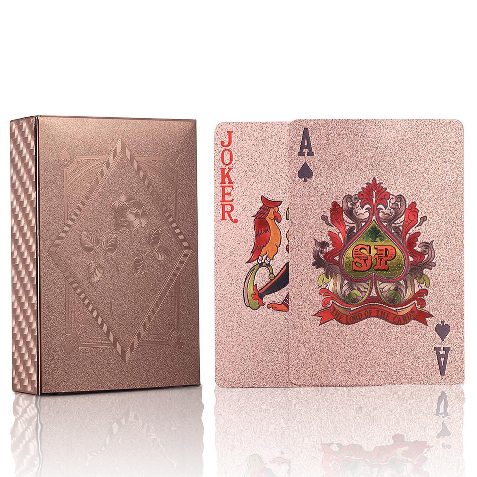 Champagne Rose Pink Waterproof Diamond Playing Cards – Luxurious, Durable & Flexible Poker Deck for Game Night and Christmas Gifts   Party Cardsgame