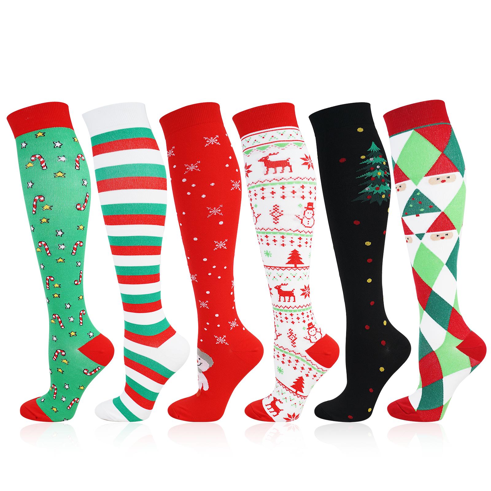 【Black Friday】6 pairs Compression Socks for Women & Men-Best Support for Running, Hiking,Athletic,Flight Travel,Christmas Gifts for Women,white elephant gift,Cyber Monday,Christmas Decor,Christmas Deals